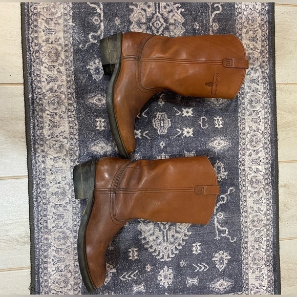 Men’s Mason Western Leather Work Boots Sz 8D - Picture 3 of 4